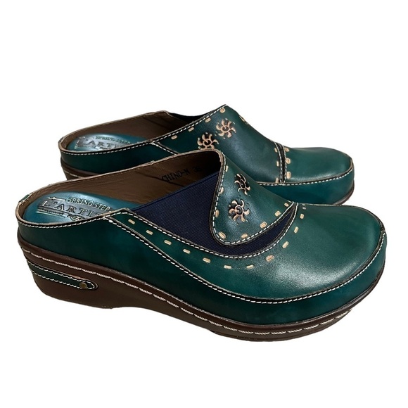 L'Artiste Chino Clog Blue color Boho style Size 36 (5.5/6) - Picture 4 of 8